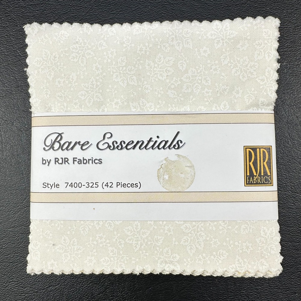 RJR Fabrics Bare Essentials 42pc 5" Charm Pre Cut Fabric Cream Beige 7400-325